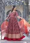 Basanti Vol 3 Georgette Heavy Wedding Wear Gown With Dupatta